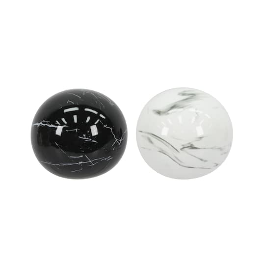 Assorted 4&#x22; Faux Marble Ball Tabletop D&#xE9;cor by Ashland&#xAE;, 1pc.